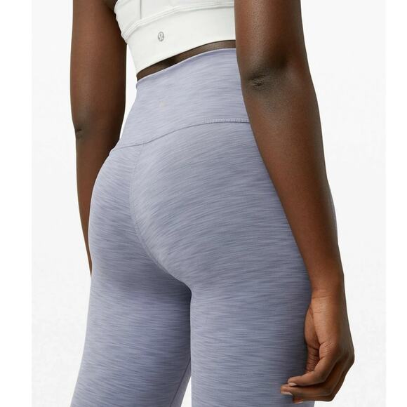 Lululemon Wunder Train HR Crop Leggings Heathered Peri Purple Size 4 - Picture 4 of 9